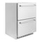 24 In. Touchstone 168 Can Outdoor-rated Dual Refrigerator Drawer With Stainless Steel Doors