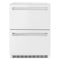 24 In. Touchstone 168 Can Outdoor-rated Dual Refrigerator Drawer With White Matte Doors