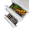 24 In. Touchstone 168 Can Outdoor-rated Dual Refrigerator Drawer With White Matte Doors