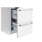 24 In. Touchstone 168 Can Outdoor-rated Dual Refrigerator Drawer With White Matte Doors