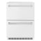 24 In. Touchstone 168 Can Outdoor-rated Dual Refrigerator Drawer With White Matte Doors