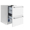 24 In. Touchstone 168 Can Outdoor-rated Dual Refrigerator Drawer With White Matte Doors