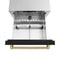 Autograph Edition 24 In. Touchstone 168 Can Outdoor-rated Dual Refrigerator Drawer With Black Matte Doors And Champagne Bronze Handles