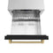 Autograph Edition 24 In. Touchstone 168 Can Outdoor-rated Dual Refrigerator Drawer With Black Matte Doors And Champagne Bronze Handles