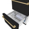 Autograph Edition 24 In. Touchstone 168 Can Outdoor-rated Dual Refrigerator Drawer With Black Matte Doors And Champagne Bronze Handles