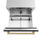 Autograph Edition 24 In. Touchstone 168 Can Outdoor-rated Dual Refrigerator Drawer With Black Matte Doors And Champagne Bronze Handles