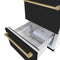Autograph Edition 24 In. Touchstone 168 Can Outdoor-rated Dual Refrigerator Drawer With Black Matte Doors And Champagne Bronze Handles