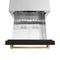 Autograph Edition 24 In. Touchstone 168 Can Outdoor-rated Dual Refrigerator Drawer With Black Matte Doors And Polished Gold Handles