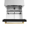 Autograph Edition 24 In. Touchstone 168 Can Outdoor-rated Dual Refrigerator Drawer With Black Matte Doors And Polished Gold Handles