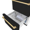 Autograph Edition 24 In. Touchstone 168 Can Outdoor-rated Dual Refrigerator Drawer With Black Matte Doors And Polished Gold Handles