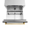 Autograph Edition 24 In. Touchstone 168 Can Outdoor-rated Dual Refrigerator Drawer With Black Matte Doors And Polished Gold Handles