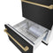Autograph Edition 24 In. Touchstone 168 Can Outdoor-rated Dual Refrigerator Drawer With Black Stainless Steel Doors And Champagne Bronze Handles