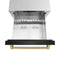 Autograph Edition 24 In. Touchstone 168 Can Outdoor-rated Dual Refrigerator Drawer With Black Stainless Steel Doors And Champagne Bronze Handles