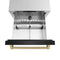 Autograph Edition 24 In. Touchstone 168 Can Outdoor-rated Dual Refrigerator Drawer With Black Stainless Steel Doors And Champagne Bronze Handles