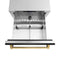Autograph Edition 24 In. Touchstone 168 Can Outdoor-rated Dual Refrigerator Drawer With Black Stainless Steel Doors And Polished Gold Handles