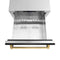 Autograph Edition 24 In. Touchstone 168 Can Outdoor-rated Dual Refrigerator Drawer With Black Stainless Steel Doors And Polished Gold Handles