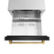 Autograph Edition 24 In. Touchstone 168 Can Outdoor-rated Dual Refrigerator Drawer With Black Stainless Steel Doors And Polished Gold Handles