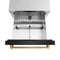 Autograph Edition 24 In. Touchstone 168 Can Outdoor-rated Dual Refrigerator Drawer With Black Stainless Steel Doors And Polished Gold Handles