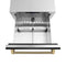 Autograph Edition 24 In. Touchstone 168 Can Outdoor-rated Dual Refrigerator Drawer With Black Stainless Steel Doors And Champagne Bronze Helix Handles
