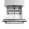 Autograph Edition 24 In. Touchstone 168 Can Outdoor-rated Dual Refrigerator Drawer With Black Stainless Steel Doors And Polished Gold Helix Handles