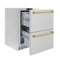 Autograph Edition 24 In. Touchstone 168 Can Outdoor-rated Dual Refrigerator Drawer With Satin Stainless Steel Doors And Champagne Bronze Handles