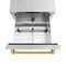 Autograph Edition 24 In. Touchstone 168 Can Outdoor-rated Dual Refrigerator Drawer With Satin Stainless Steel Doors And Champagne Bronze Handles