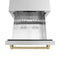 Autograph Edition 24 In. Touchstone 168 Can Outdoor-rated Dual Refrigerator Drawer With Satin Stainless Steel Doors And Champagne Bronze Handles