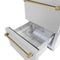 Autograph Edition 24 In. Touchstone 168 Can Outdoor-rated Dual Refrigerator Drawer With Satin Stainless Steel Doors And Champagne Bronze Handles