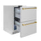 Autograph Edition 24 In. Touchstone 168 Can Outdoor-rated Dual Refrigerator Drawer With Satin Stainless Steel Doors And Polished Gold Handles