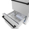 Autograph Edition 24 In. Touchstone 168 Can Outdoor-rated Dual Refrigerator Drawer With Satin Stainless Steel Doors And Matte Black Handles