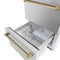 Autograph Edition 24 In. Touchstone 168 Can Outdoor-rated Dual Refrigerator Drawer With Stainless Steel Doors And Champagne Bronze Handles