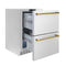 Autograph Edition 24 In. Touchstone 168 Can Outdoor-rated Dual Refrigerator Drawer With Stainless Steel Doors And Polished Gold Handles