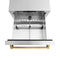 Autograph Edition 24 In. Touchstone 168 Can Outdoor-rated Dual Refrigerator Drawer With Stainless Steel Doors And Polished Gold Handles