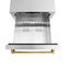 Autograph Edition 24 In. Touchstone 168 Can Outdoor-rated Dual Refrigerator Drawer With Stainless Steel Doors And Polished Gold Handles