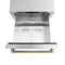 Autograph Edition 24 In. Touchstone 168 Can Outdoor-rated Dual Refrigerator Drawer With Stainless Steel Doors And Polished Gold Helix Handles