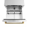 Autograph Edition 24 In. Touchstone 168 Can Outdoor-rated Dual Refrigerator Drawer With Stainless Steel Doors And Polished Gold Helix Handles