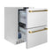 Autograph Edition 24 In. Touchstone 168 Can Outdoor-rated Dual Refrigerator Drawer With Stainless Steel Doors And Polished Gold Helix Handles