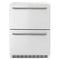 Autograph Edition 24 In. Touchstone 168 Can Outdoor-rated Dual Refrigerator Drawer With Stainless Steel Doors And Polished Nickel Helix Handles