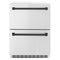 Autograph Edition 24 In. Touchstone 168 Can Outdoor-rated Dual Refrigerator Drawer With Stainless Steel Doors And Matte Black Handles