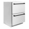 Autograph Edition 24 In. Touchstone 168 Can Outdoor-rated Dual Refrigerator Drawer With Stainless Steel Doors And Matte Black Handles