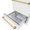 Autograph Edition 24 In. Touchstone 168 Can Outdoor-rated Dual Refrigerator Drawer With White Matte Doors And Polished Gold Handles