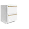 Autograph Edition 24 In. Touchstone 168 Can Outdoor-rated Dual Refrigerator Drawer With White Matte Doors And Polished Gold Handles