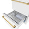 Autograph Edition 24 In. Touchstone 168 Can Outdoor-rated Dual Refrigerator Drawer With White Matte Doors And Polished Gold Handles