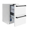 Autograph Edition 24 In. Touchstone 168 Can Outdoor-rated Dual Refrigerator Drawer With White Matte Doors And Matte Black Handles