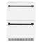 Autograph Edition 24 In. Touchstone 168 Can Outdoor-rated Dual Refrigerator Drawer With White Matte Doors And Matte Black Handles