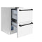 Autograph Edition 24 In. Touchstone 168 Can Outdoor-rated Dual Refrigerator Drawer With White Matte Doors And Matte Black Handles