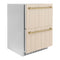 Autograph Edition 24 In. Touchstone 168 Can Outdoor-rated Dual Refrigerator Drawer With Panel-ready Doors And Champagne Bronze Handles