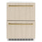 Autograph Edition 24 In. Touchstone 168 Can Outdoor-rated Dual Refrigerator Drawer With Panel-ready Doors And Polished Gold Handles