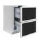 Autograph Edition 24 In. Touchstone 168 Can Outdoor-rated Dual Refrigerator Drawer With Panel-ready Doors And Matte Black Handles