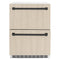 Autograph Edition 24 In. Touchstone 168 Can Outdoor-rated Dual Refrigerator Drawer With Panel-ready Doors And Matte Black Handles